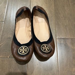 Brown Tory Burch Flats